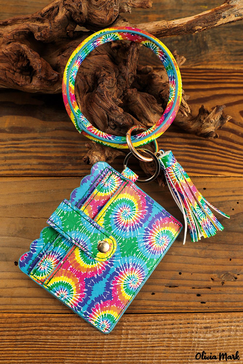 Tie Dye Tassel Keychains