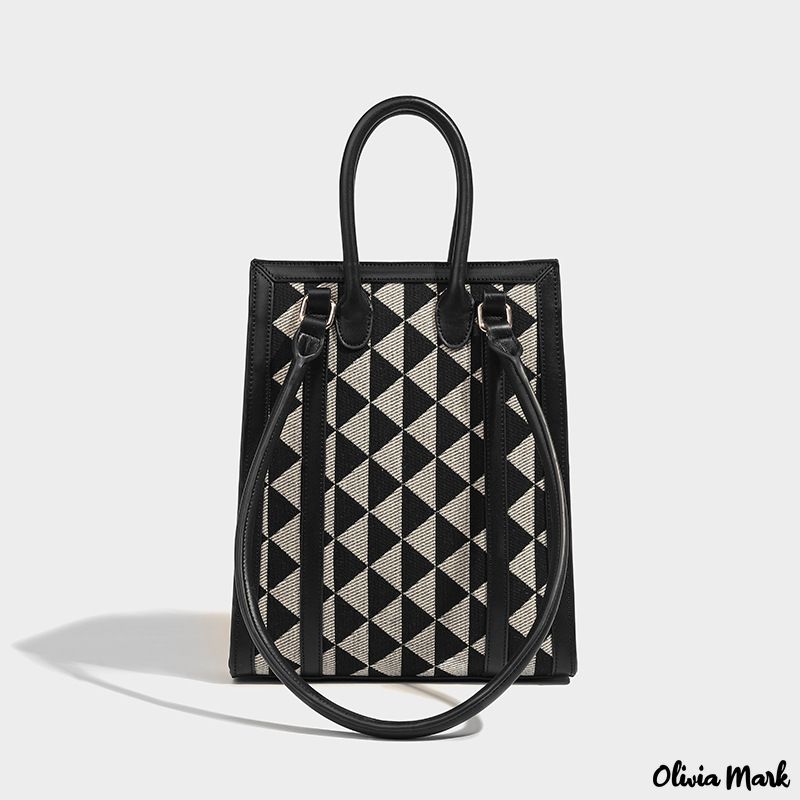 Mini Square Bag Geometric Pattern Top Handle